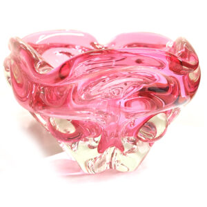 Pink Vintage Bohemian Glass